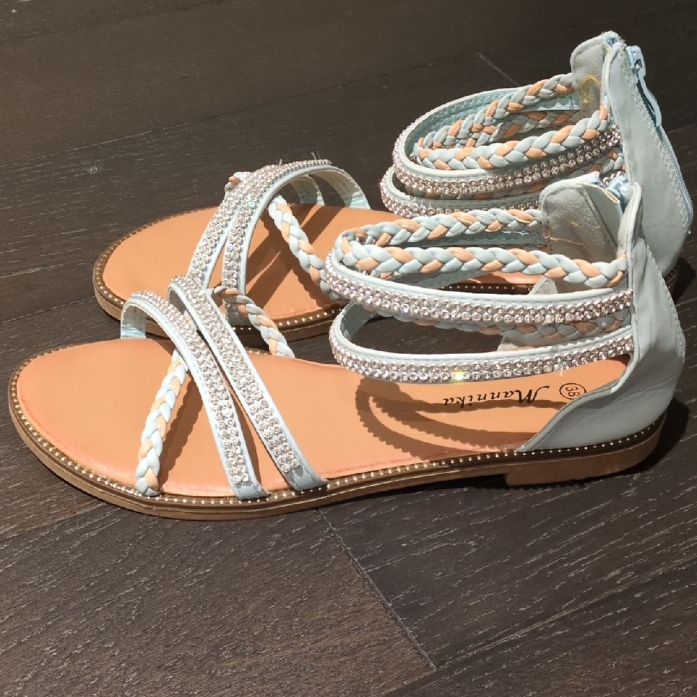 Blue Gladiator Sandals Size 8 (38 EU)